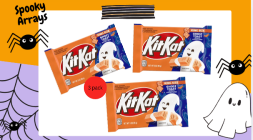 Kit Kat Cinnamon Toasted Flavored Creme Wafer King Size Halloween Candy, Bar 3 oz 3 pack