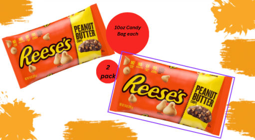 REESE'S Peanut Butter Baking Chips 10oz Candy Bag  2 pack