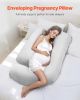 VEVOR Pregnancy Pillow, G-Shaped Maternity Pillow for Sleeping, Full-Body Support Pillow with Removable & Washable Cover