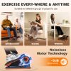 Mini Electric Elliptical Machine with Electric and Resistance Mode, App Control for Under Desk Leg Seated Exerciser, Home Workout Equipment