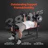 VEVOR Weight Bench, Multi-Functional Adjustable Weight Bench Press for Full Body Workout, 380lbs Exercise Sit up Bench for Home Gym Strength Training